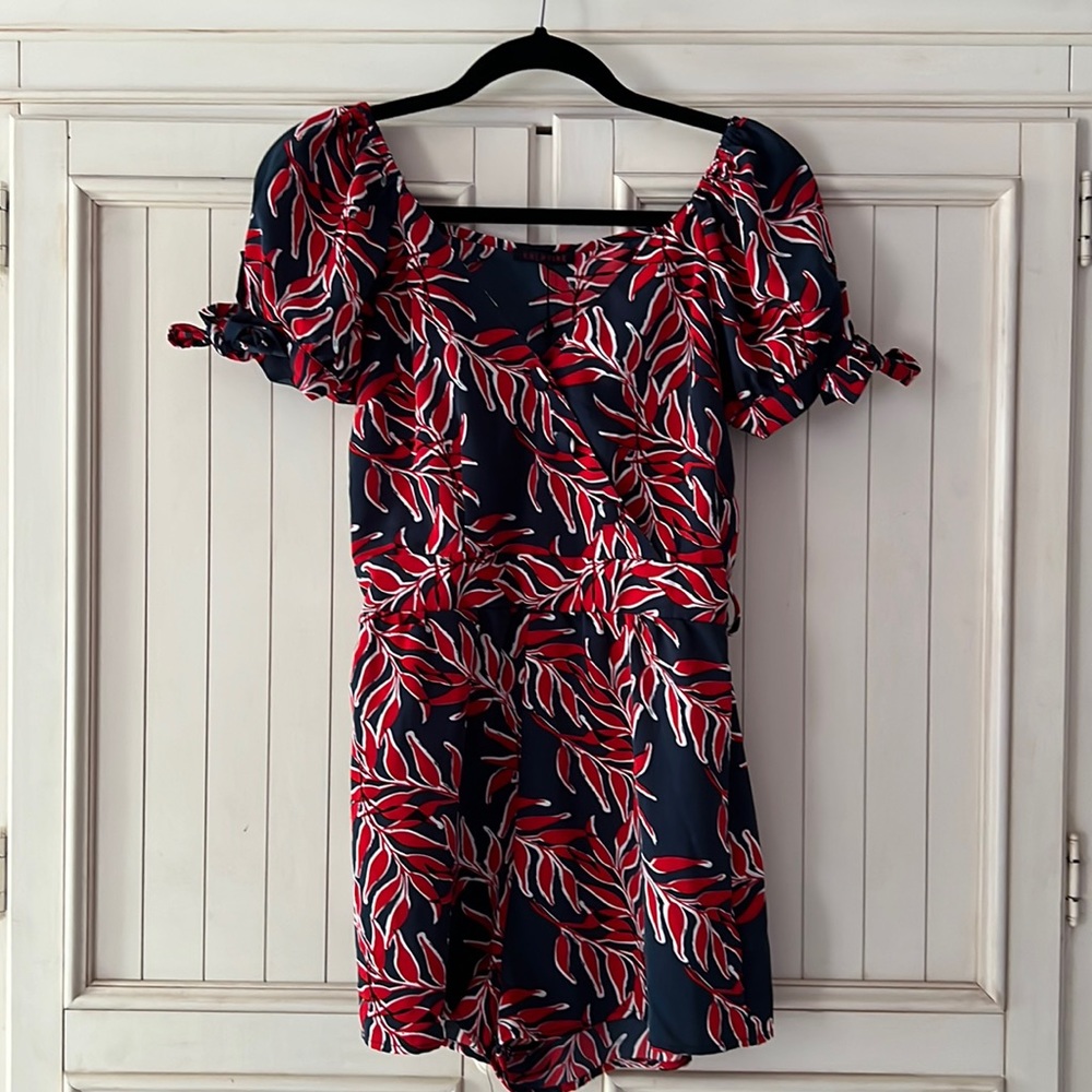 NWT Navy and Red Romper